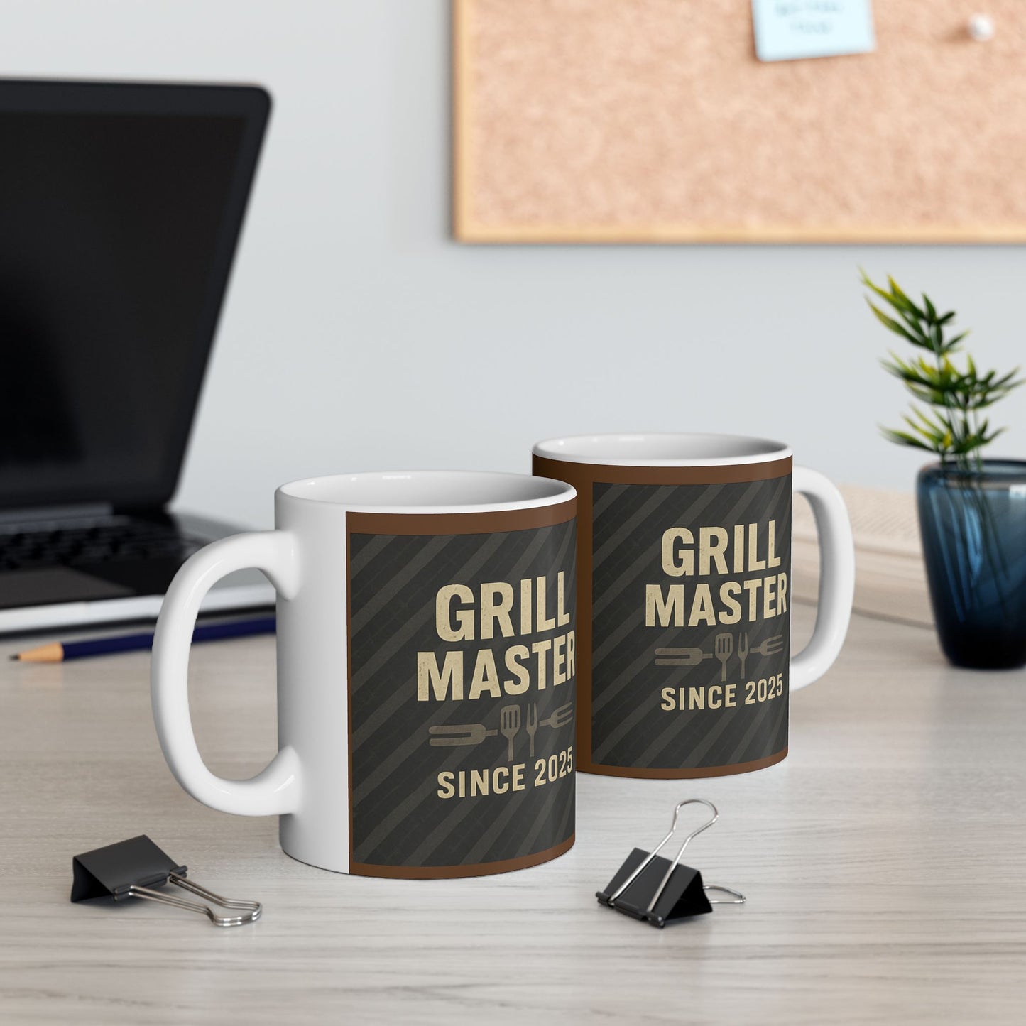 Grill Master Ceramic Mug - Perfect Gift for BBQ Lovers, Coffee Enthusiasts, Father's Day, Home Decor, Kitchen Essentials