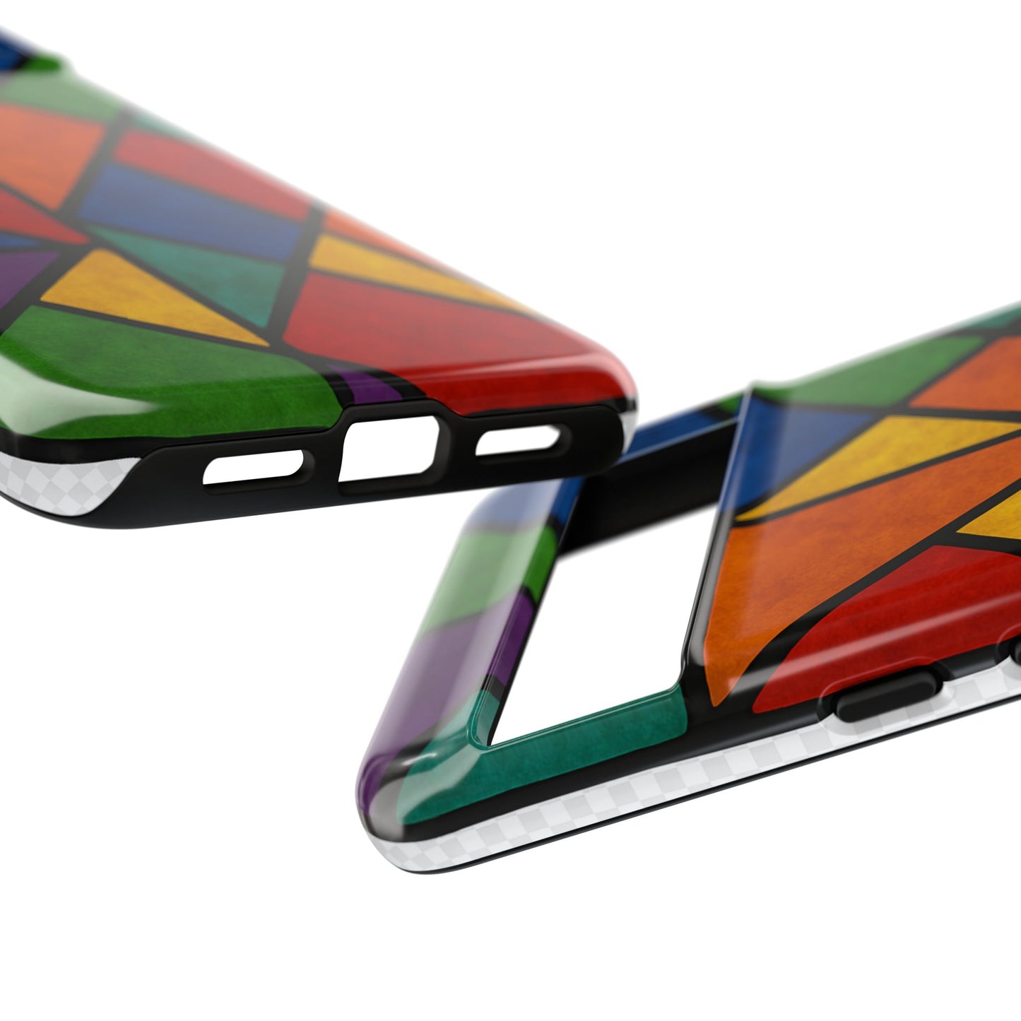 Colorful Phone Case, Stained Glass Pattern, Artistic Phone Cover, Unique Smartphone Protection, Vibrant Gift for All Occasions