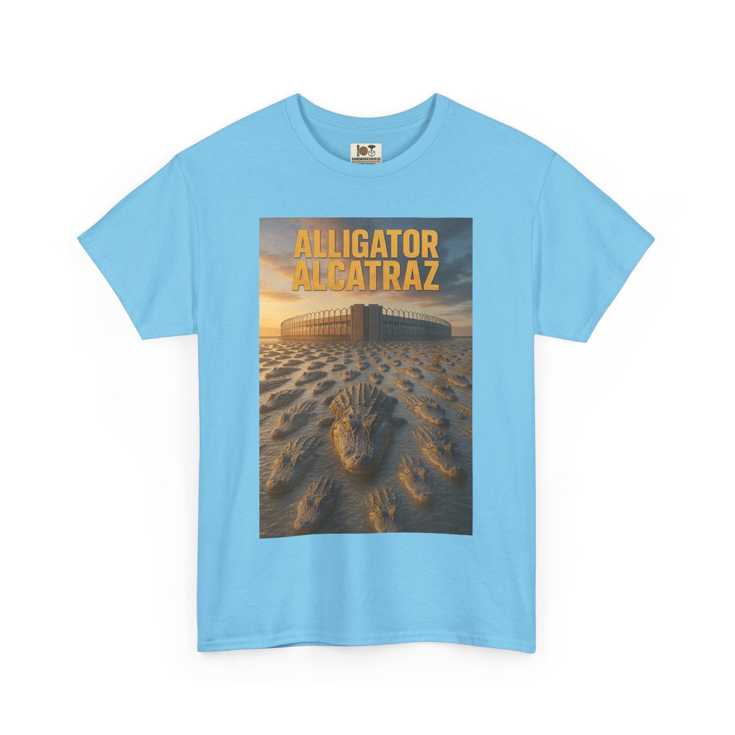 Vintage Alligator Alcatraz Tee, Retro Graphic T-Shirt, Unisex Cotton Shirt, Animal Lover Gift, Fun Statement Tee