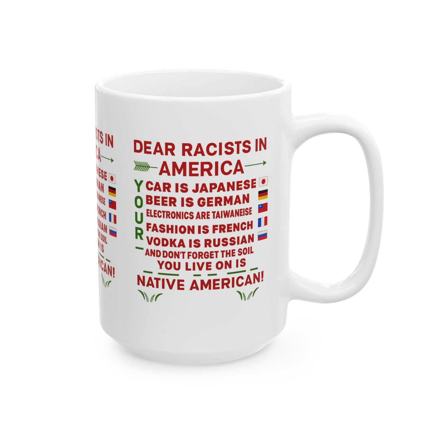 Inclusive Message Ceramic Mug | Protest Coffee Cup, Political Gift, Activism Drinkware, Social Justice Mug, Cultural Awareness