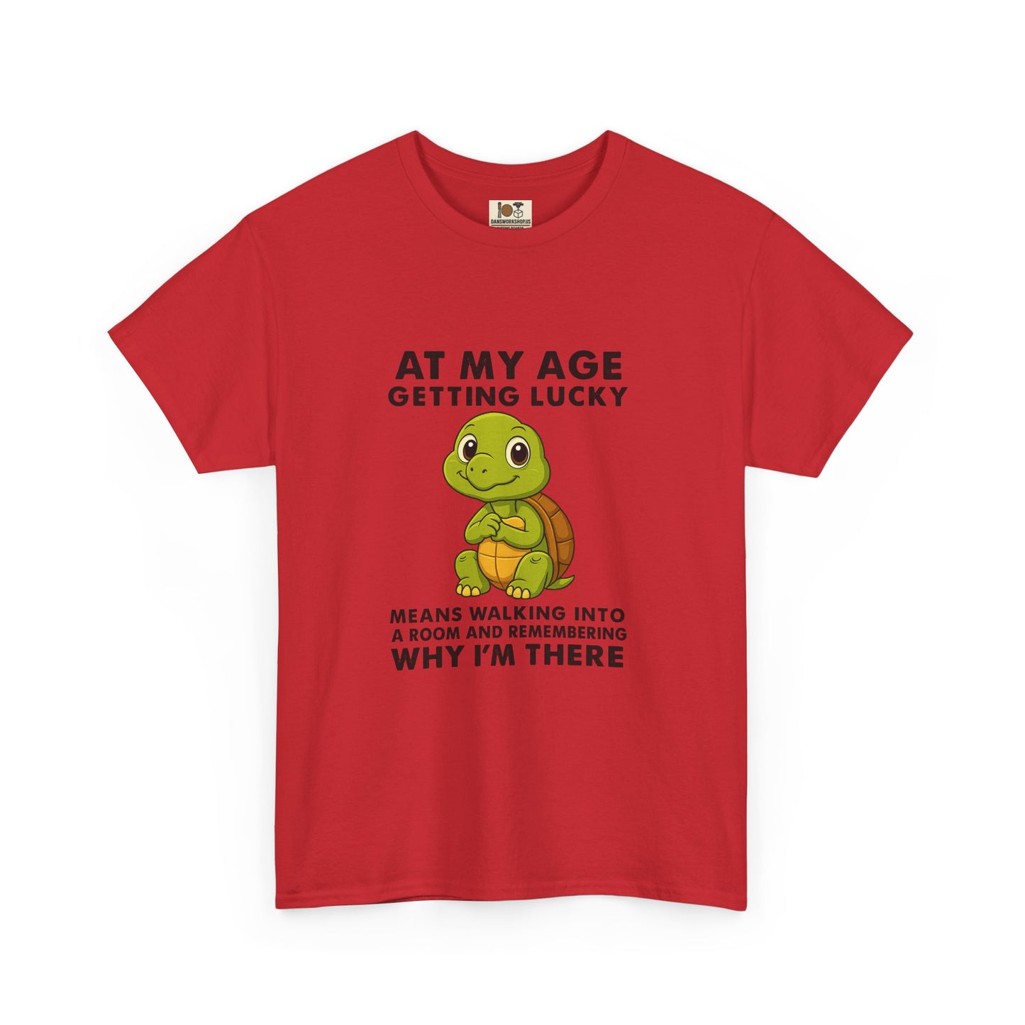 Funny Turtle Tee, Unisex Heavy Cotton T-shirt, Birthday Gift, Perfect for Turtle Lovers, Lighthearted Humor Shirt