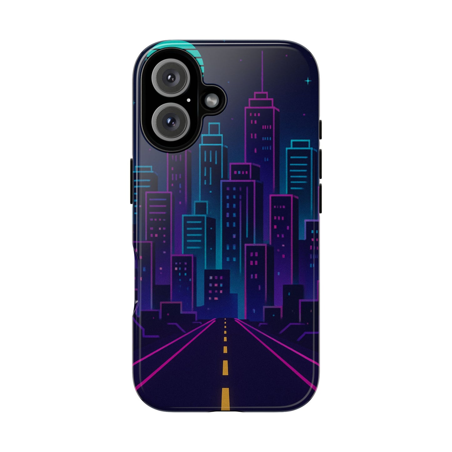 Cityscape Phone Case, Tough Cases, Urban Style, Nighttime Vibe, Phone Cover, Gift for City Lovers, Modern Design