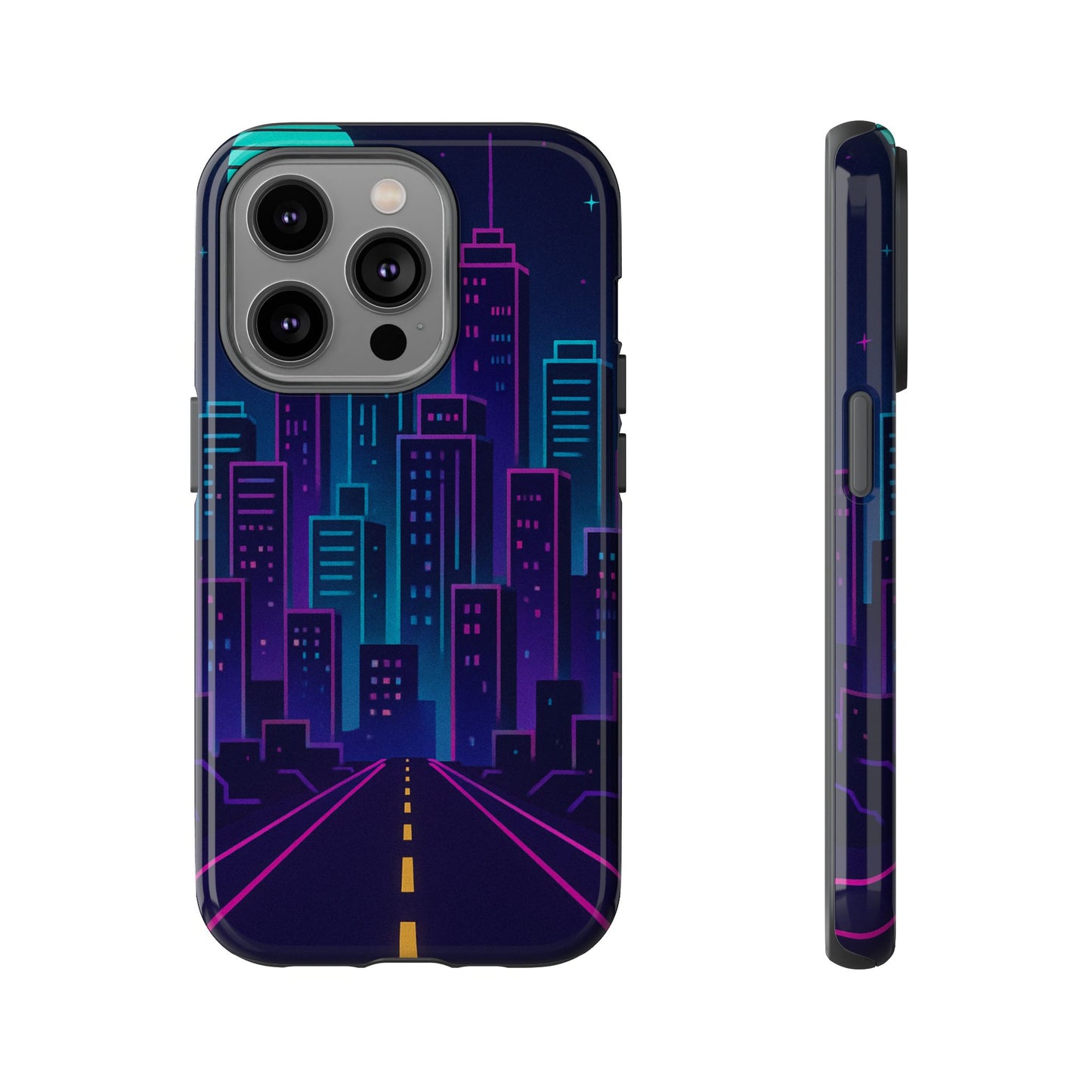 Cityscape Phone Case, Tough Cases, Urban Style, Nighttime Vibe, Phone Cover, Gift for City Lovers, Modern Design