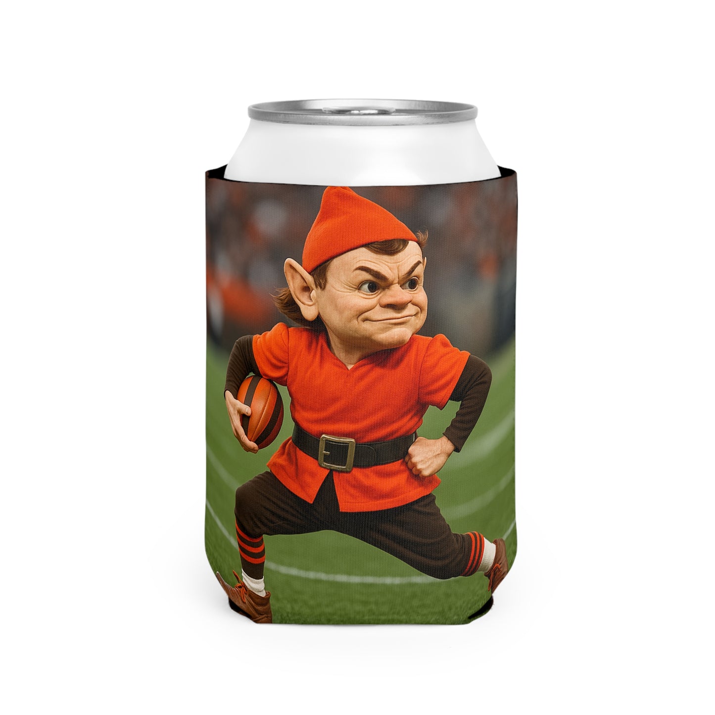 Fun Sports Can Cooler Sleeve, Football Fan Gift, Tailgate Accessory, Beer Can Holder, Game Day Essential
