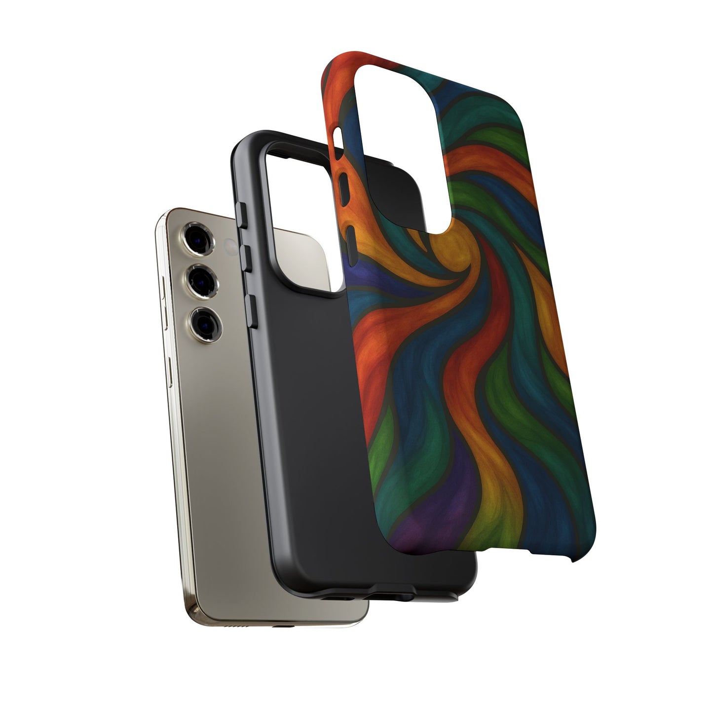 Colorful Swirl Phone Case | Tough Cases, Vibrant Design, Gift for Art Lovers, Funky Case, Unique Phone Accessories