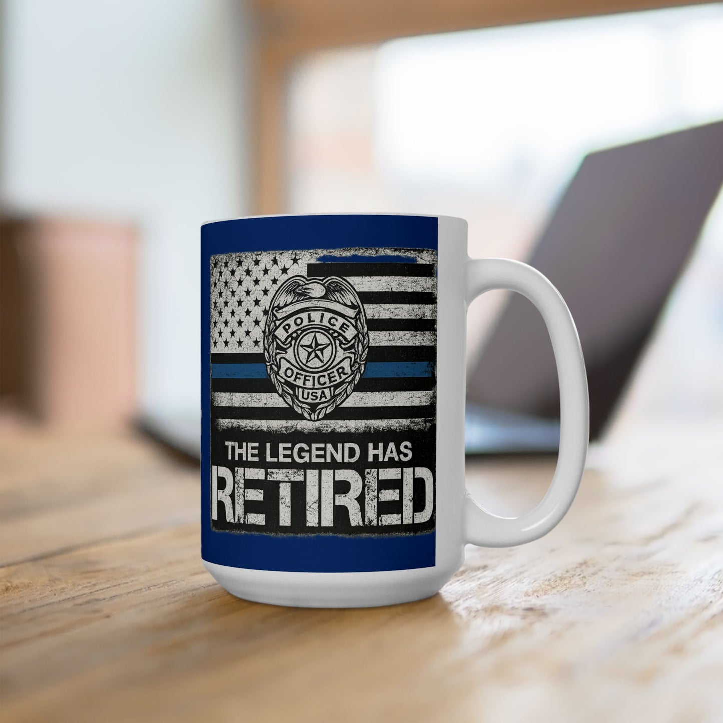 Thin Blue Line Ceramic Mug - Support Law Enforcement, Police Officer Gift, Blue Lives Matter, Patriotic Coffee Cup, Memorial Tribute