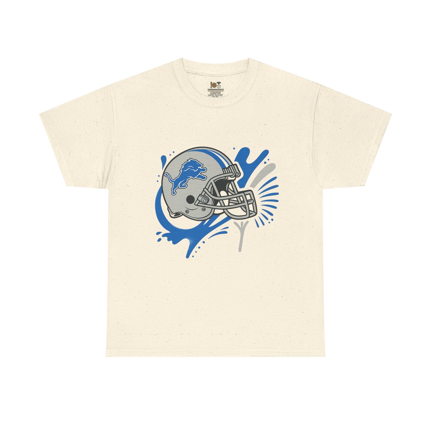 Detroit Lions Fan Heavy Cotton Tee, Sports Apparel, Gift for Gamers, Casual Wear, Team Spirit Shirt
