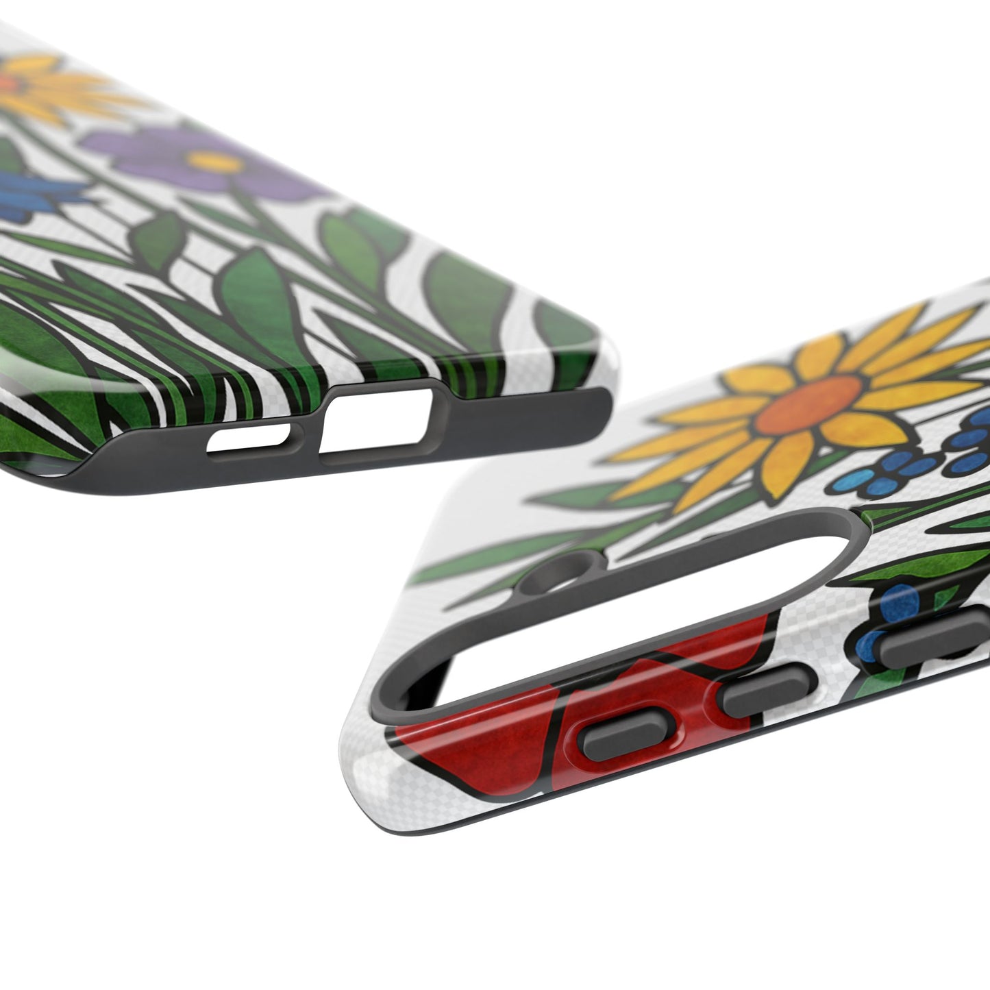 Floral Phone Case, Vibrant Flower Design, Tough Protection, Gift for Nature Lovers, Spring Decor