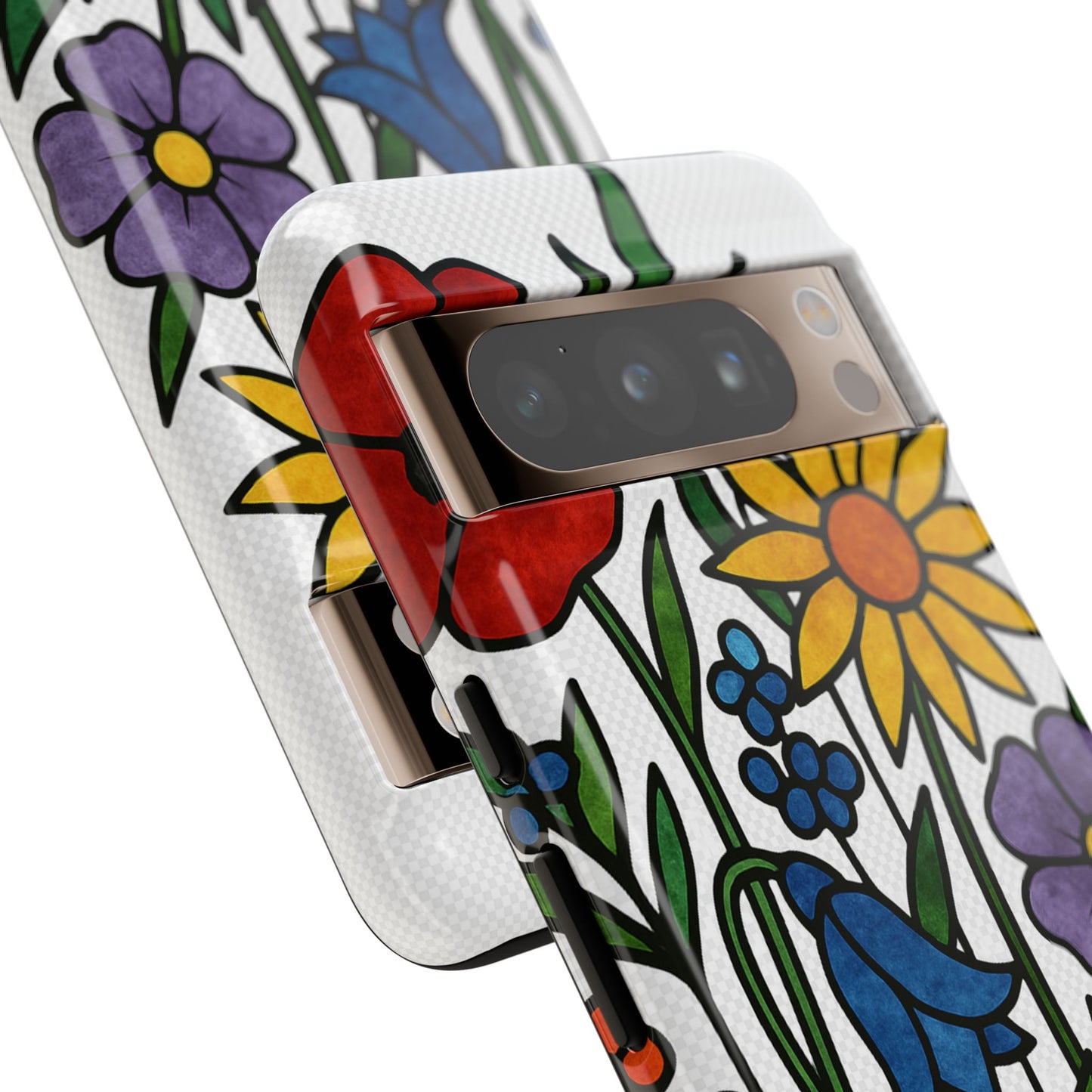 Floral Phone Case, Vibrant Flower Design, Tough Protection, Gift for Nature Lovers, Spring Decor
