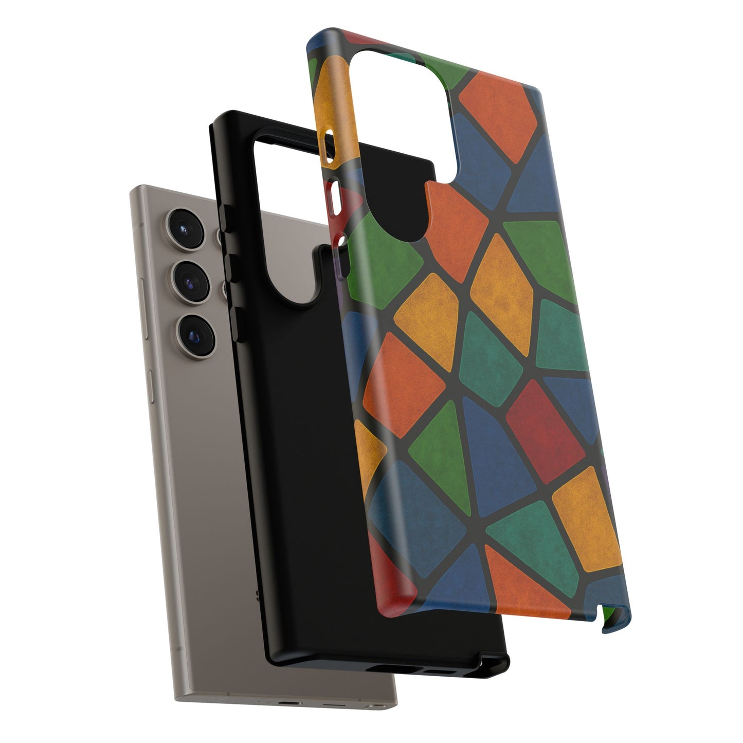 Colorful Mosaic Phone Case, Tough Cell Phone Cover, Vibrant Smartphone Protector, Unique Gift for Weddings, Birthday, Holidays