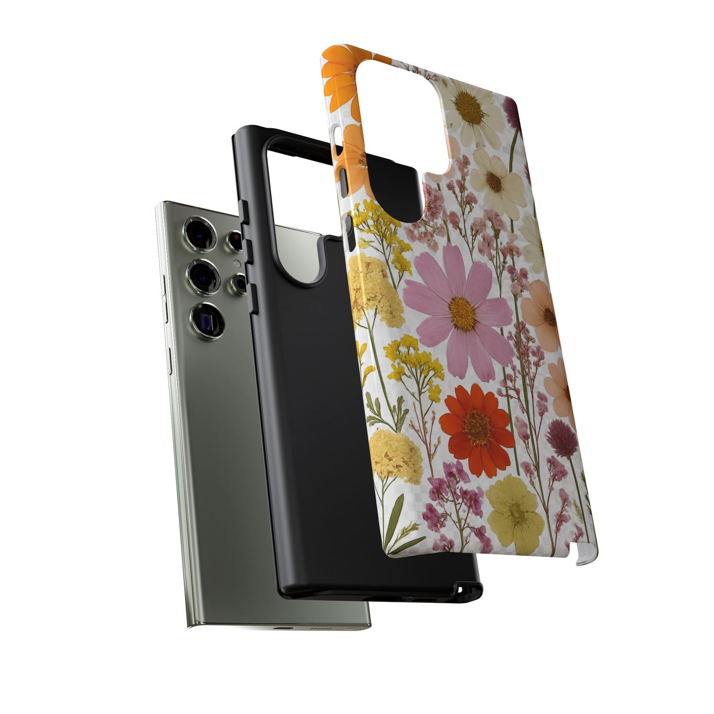 Floral Phone Case - Tough Cases, Stylish Protective Cover, Flower Design, Trendy Gift, Nature Lover Accessory, DRIED FLOWERS