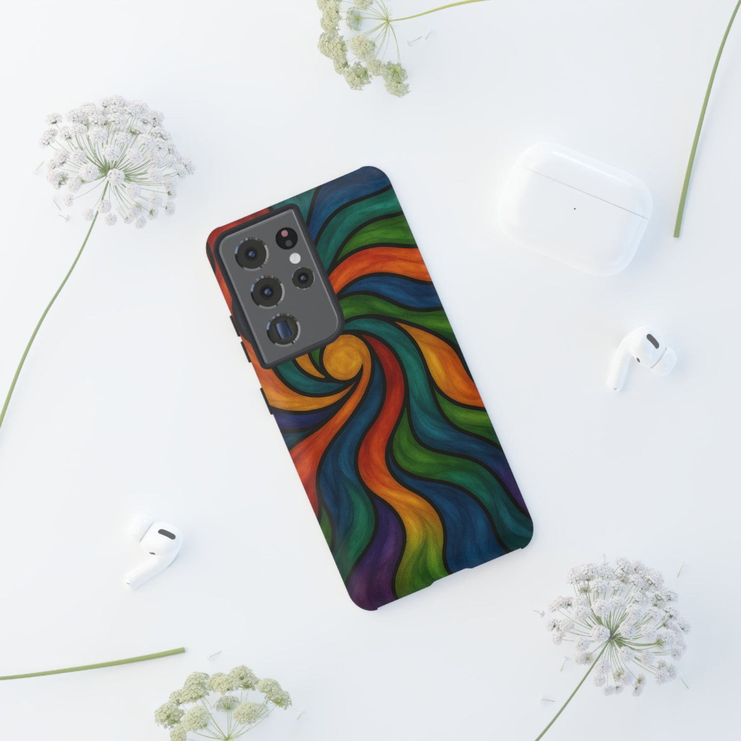 Colorful Swirl Phone Case | Tough Cases, Vibrant Design, Gift for Art Lovers, Funky Case, Unique Phone Accessories