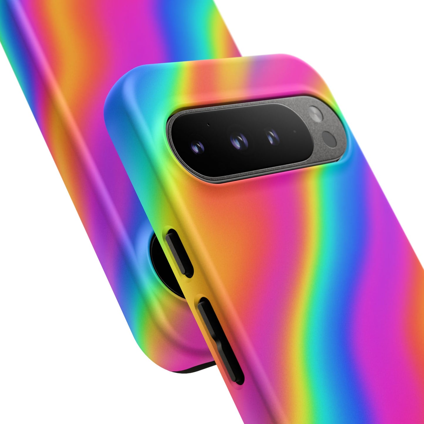 Rainbow Wavy Phone Case - Colorful Tough Cases for Stylish Protection, LGBTQ+ Pride Gift, Trendy Phone Accessory, Birthday, Holiday Present