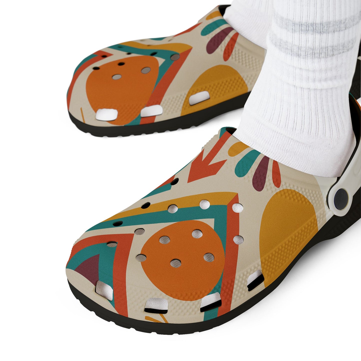 Vibrant EVA Foam Rubber Clogs, Fun Slip-On Shoes, Colorful Patterned Footwear, Casual Summer Shoes, Unique Garden Clogs