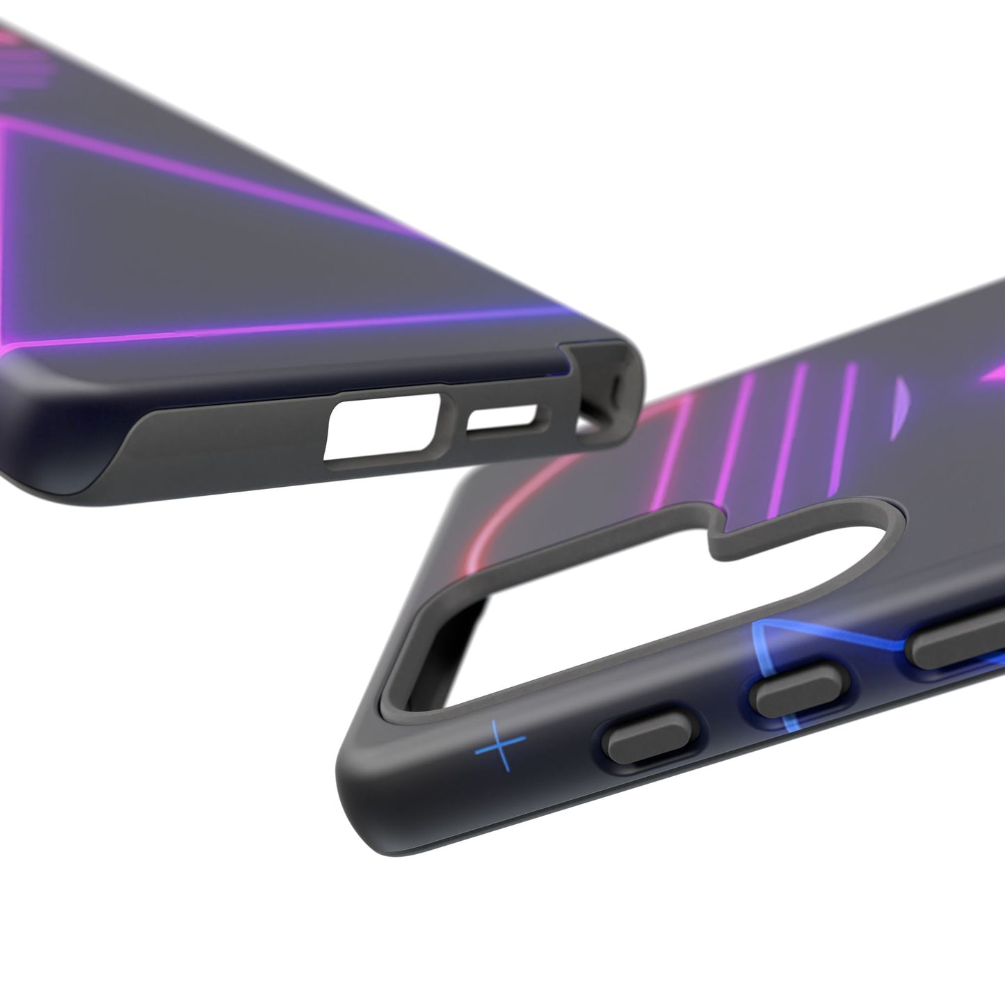 Retro Neon Phone Case, Tough Cases for iPhone, 80s Aesthetic Phone Cover, Abstract Neon Design, Gift for Tech Lovers