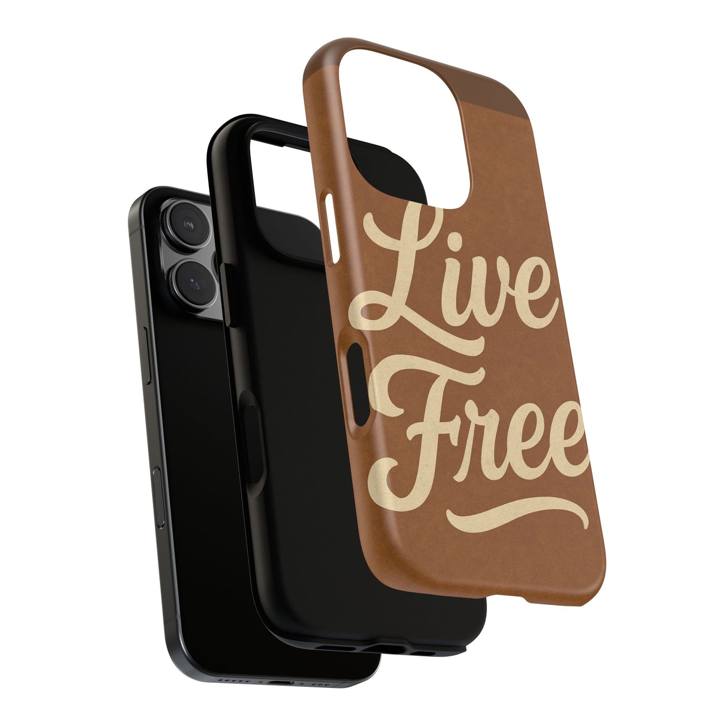 Live Free Phone Case, Tough Cases, Inspirational Phone Accessories, Gift for Adventurers, Customizable Design, Unique Tech Gifts