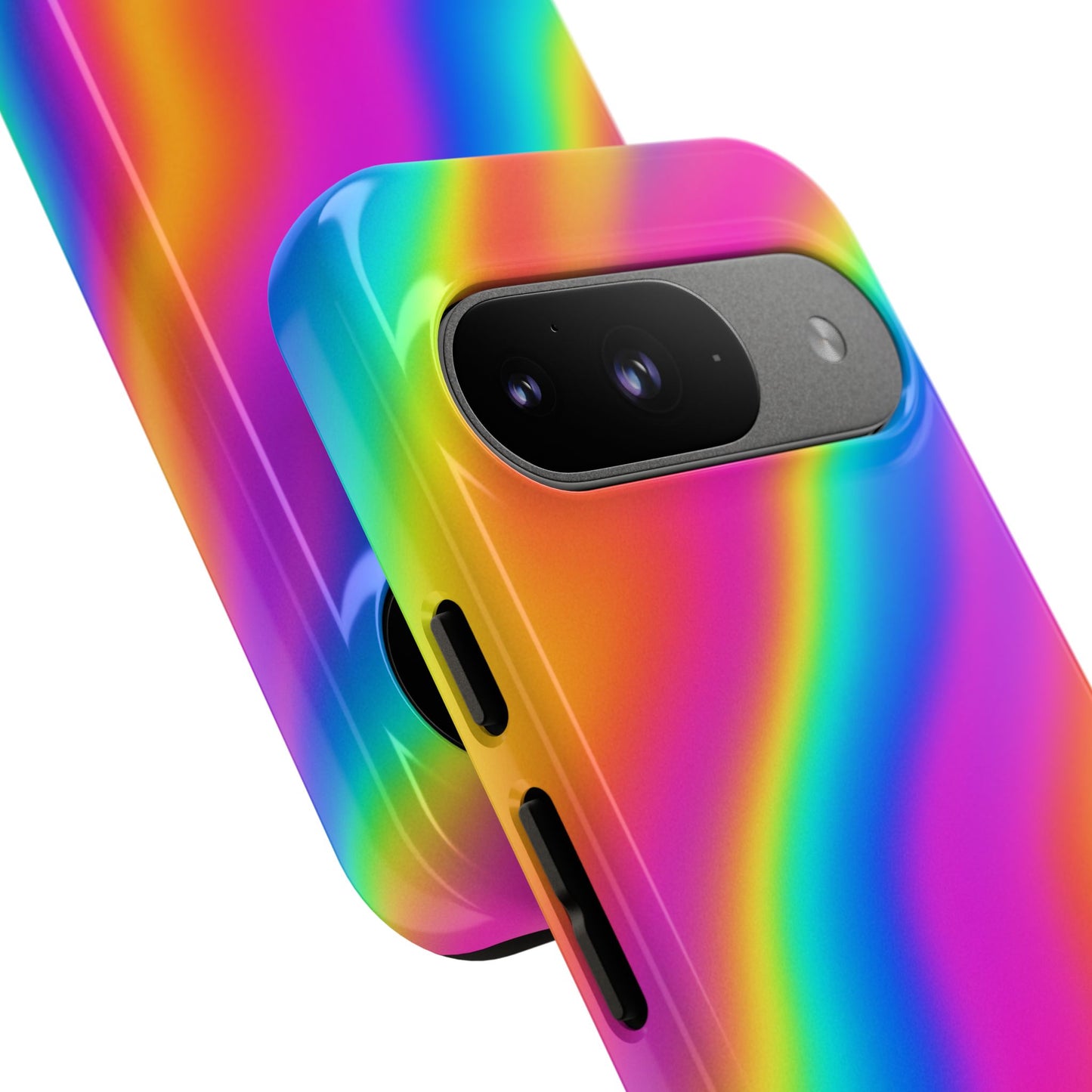 Rainbow Wavy Phone Case - Colorful Tough Cases for Stylish Protection, LGBTQ+ Pride Gift, Trendy Phone Accessory, Birthday, Holiday Present