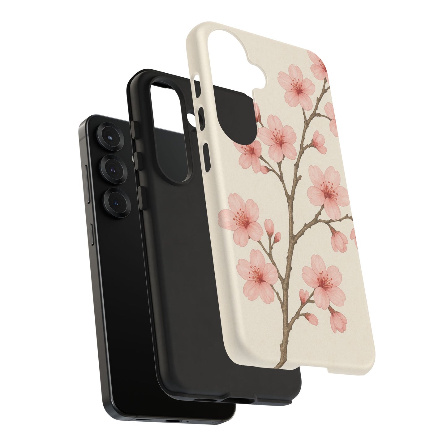 Cherry Blossom Phone Case, Floral Phone Cover, Tough Case for Gifts, Spring Decor, Cute Tech Accessories, Nature Lover's Gift