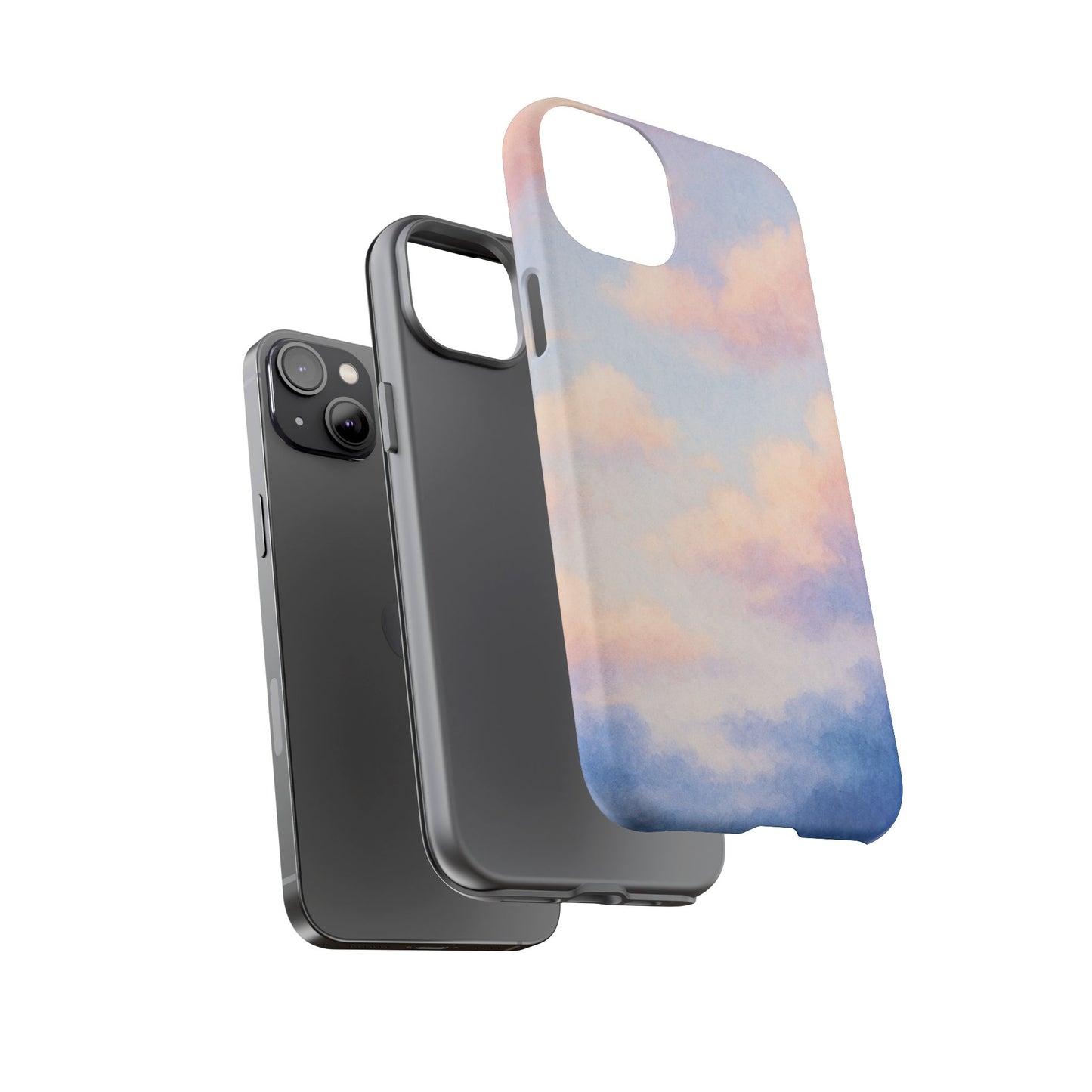 Sky Blue Cloud Phone Case, Tough Phone Cover, Aesthetic Cell Phone Accessory, Gift for Teen, Trendy Tech Protection