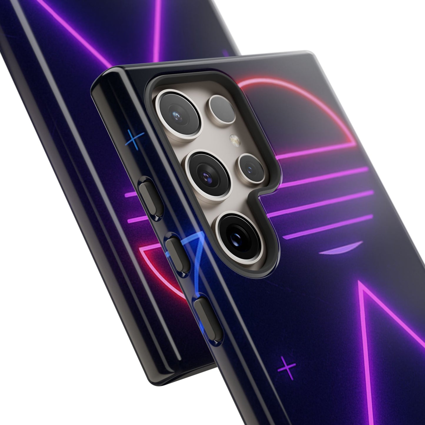 Retro Neon Phone Case, Tough Cases for iPhone, 80s Aesthetic Phone Cover, Abstract Neon Design, Gift for Tech Lovers