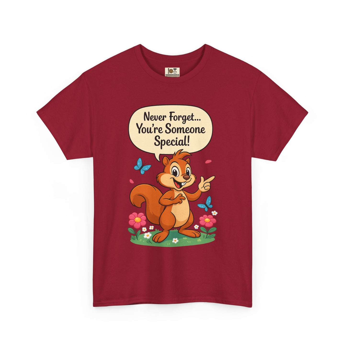 Special Message Unisex Tee, Positive Affirmation Shirt, Cute Squirrel Graphic Tee, Gift for Friends, Everyday Casual Wear