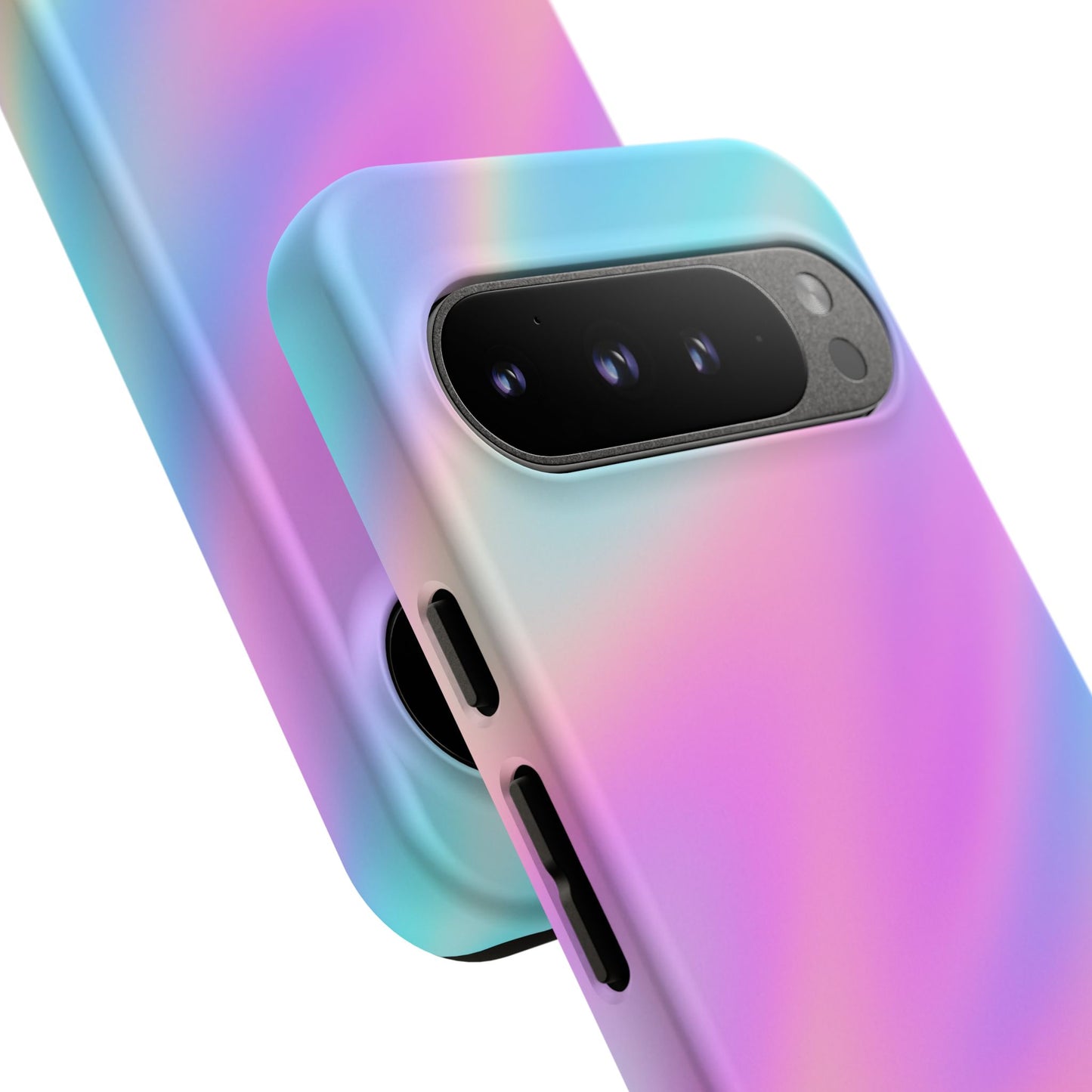 Colorful Holographic Phone Case, Tough Cases for iPhone, Trendy Phone Cover, Unique Gift for Her, Pastel Phone Accessory