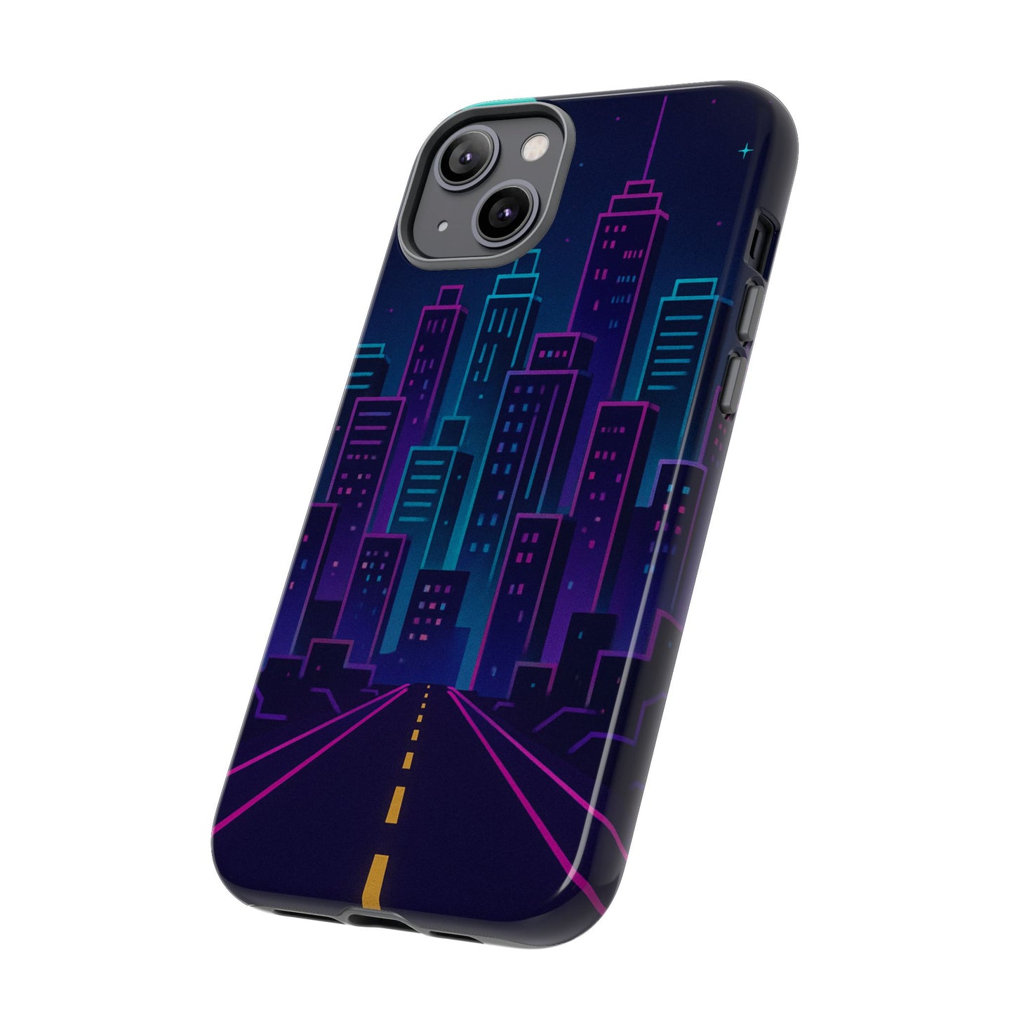 Cityscape Phone Case, Tough Cases, Urban Style, Nighttime Vibe, Phone Cover, Gift for City Lovers, Modern Design