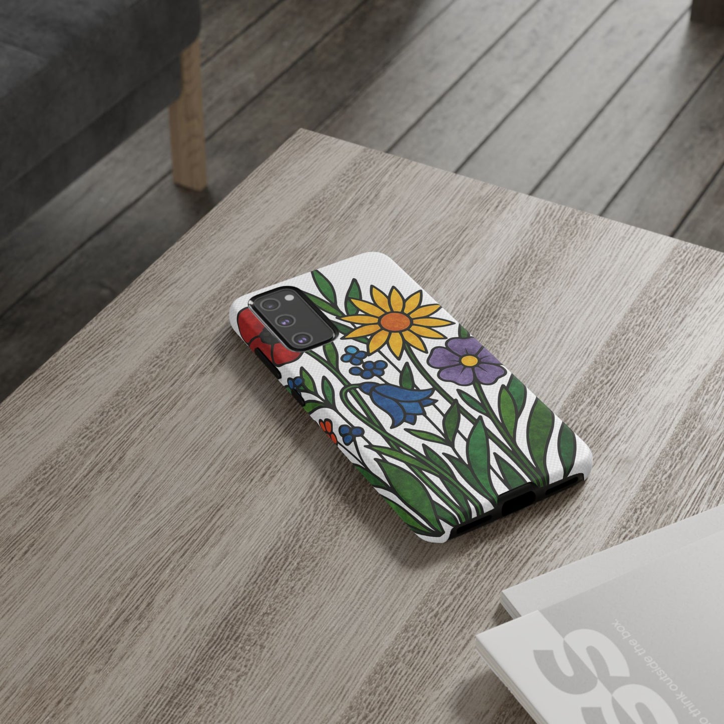 Floral Phone Case, Vibrant Flower Design, Tough Protection, Gift for Nature Lovers, Spring Decor