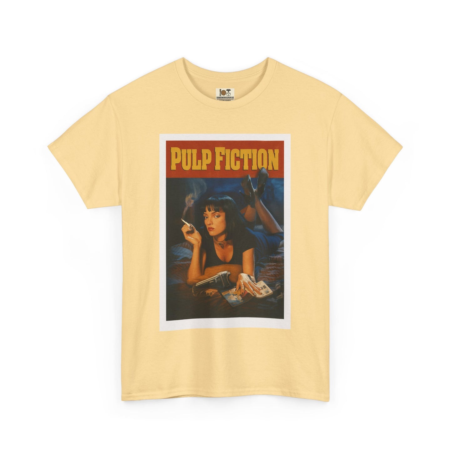 Pulp Fiction Vintage-Style Tee, Retro Movie Shirt, Unisex Cotton Tee, 90s Nostalgia Top, Fan Gift, Movie Lover Apparel
