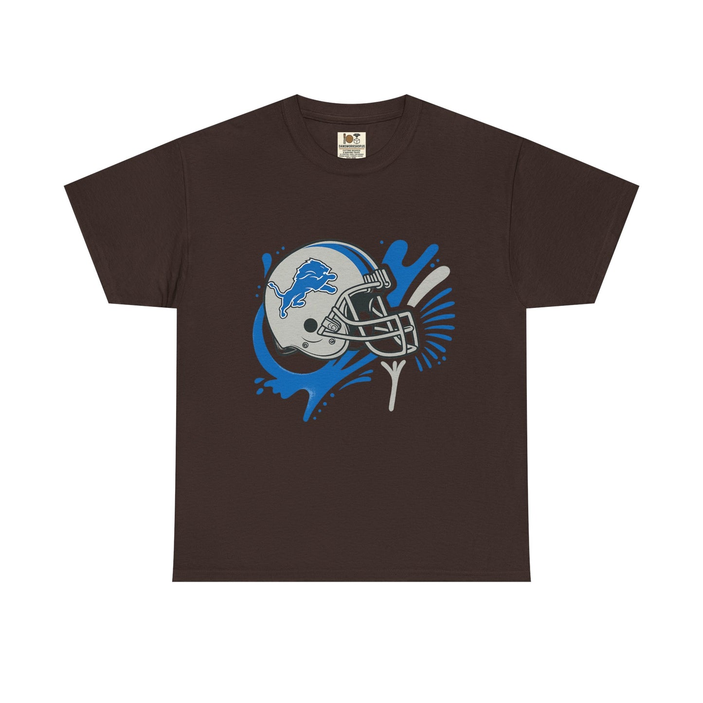 Detroit Lions Fan Heavy Cotton Tee, Sports Apparel, Gift for Gamers, Casual Wear, Team Spirit Shirt