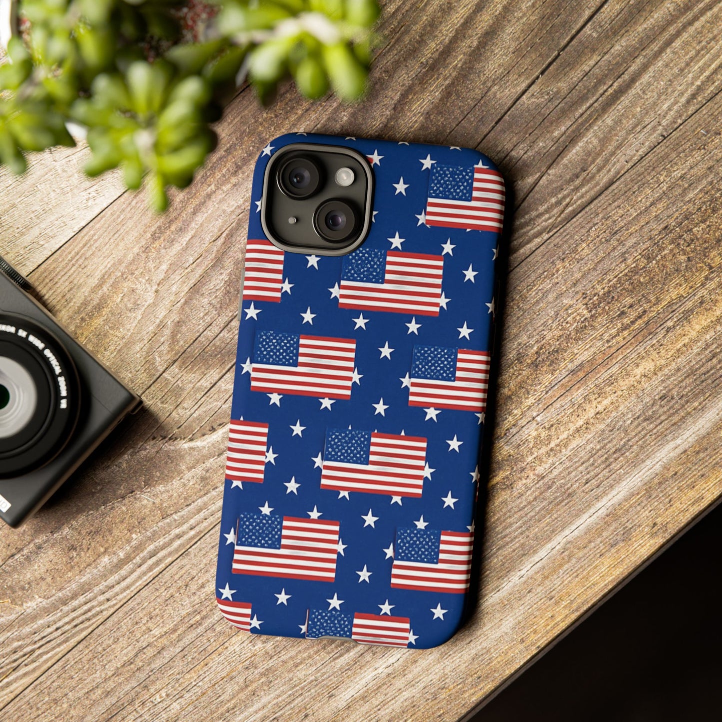 Patriotic Phone Case, Independence Day Accessories, American Flag Design, Star-Spangled Cover, Summer BBQ Gift