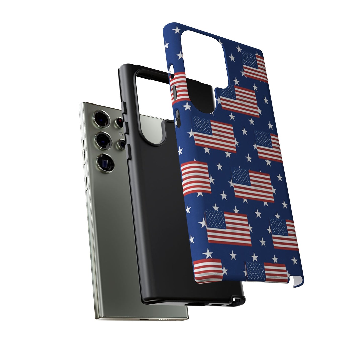 Patriotic Phone Case, Independence Day Accessories, American Flag Design, Star-Spangled Cover, Summer BBQ Gift