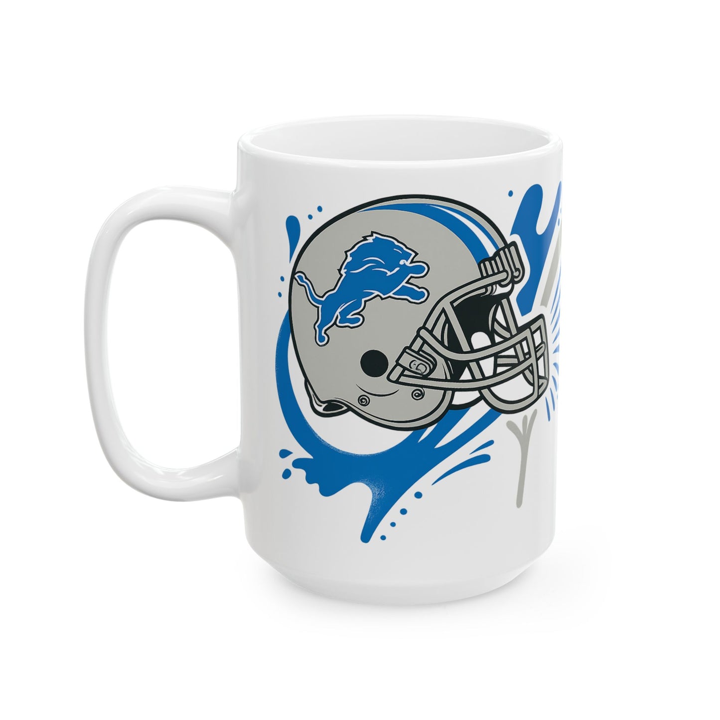 Detroit Lions Ceramic Mug - Perfect for Game Day, Gifts for Fans, NFL Decor, Tailgate Essentials, Sports Collectibles