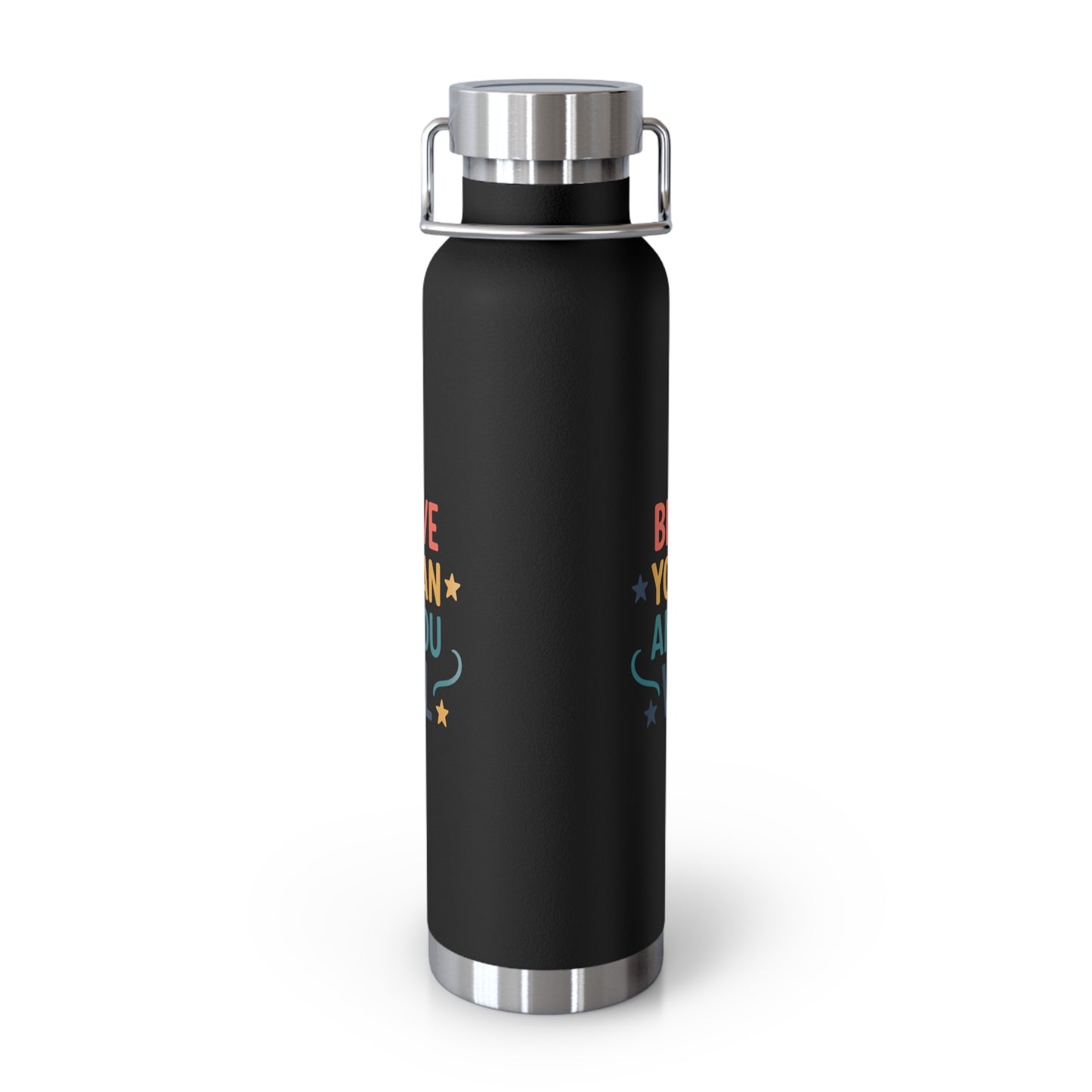 Inspirational Water Bottle, Motivational Travel Mug, Believe You Can Drinkware, Fitness Gifts, Personal Affirmation Bottle
