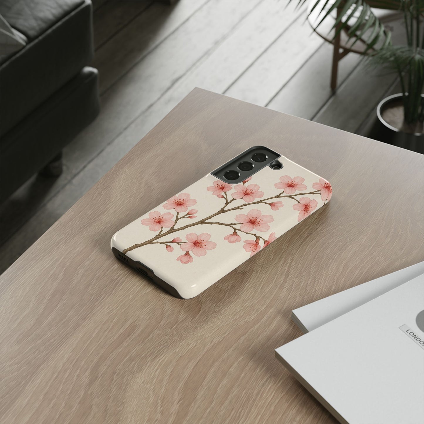 Cherry Blossom Phone Case, Floral Phone Cover, Tough Case for Gifts, Spring Decor, Cute Tech Accessories, Nature Lover's Gift