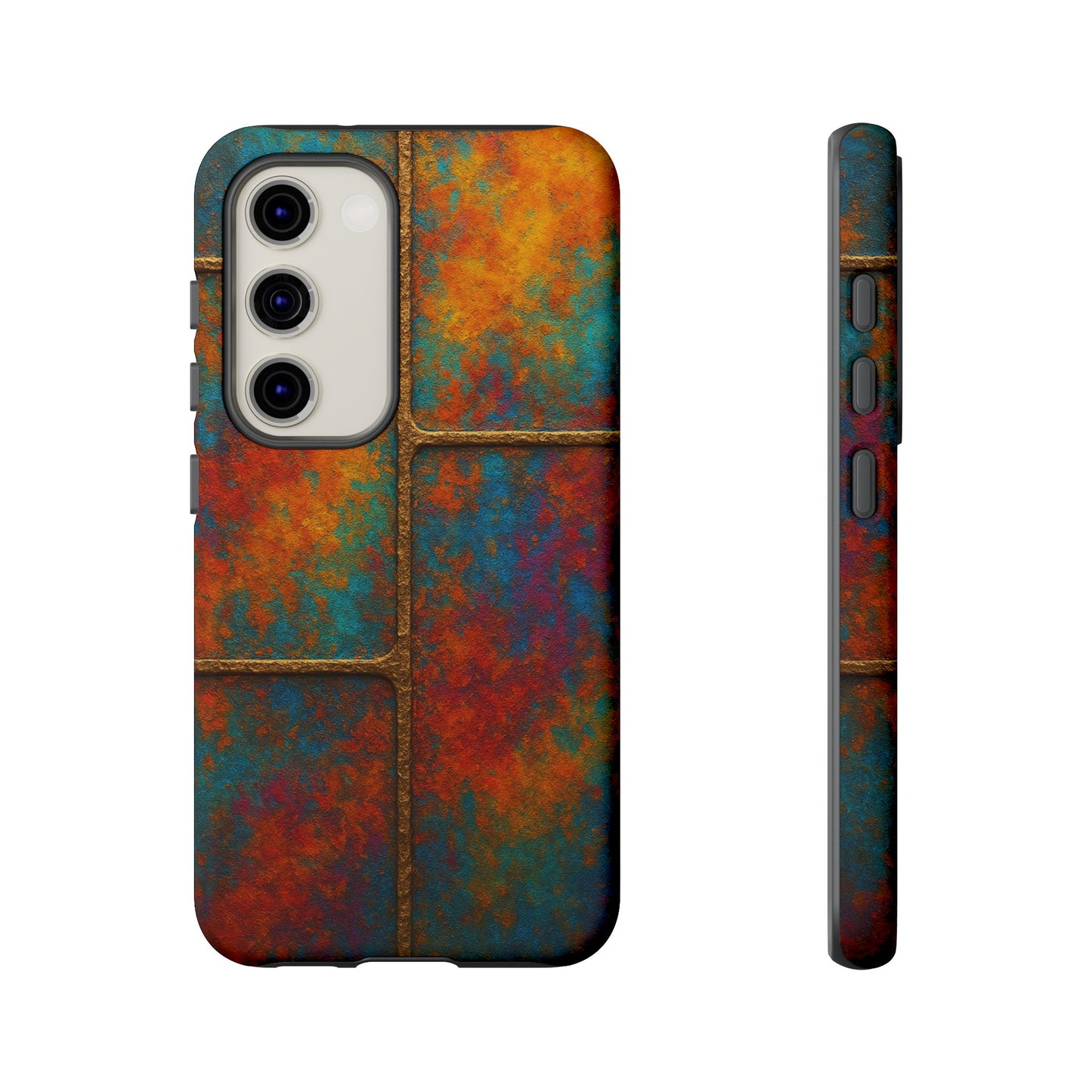 Colorful Textured Phone Case, Vibrant iPhone Cover, Tough Protective Shell, Unique Mobile Accessory, Artisan Phone Protection