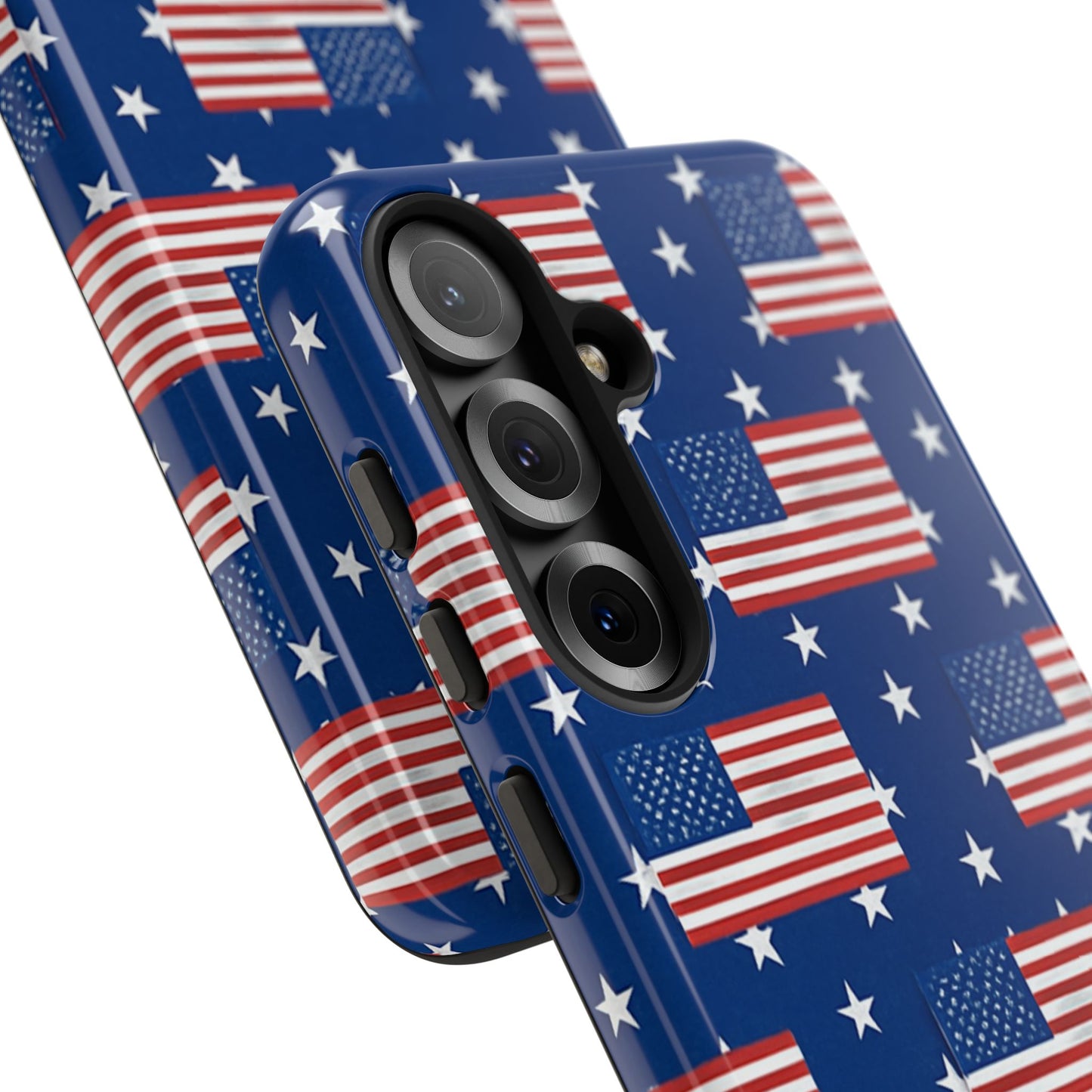 Patriotic Phone Case, Independence Day Accessories, American Flag Design, Star-Spangled Cover, Summer BBQ Gift