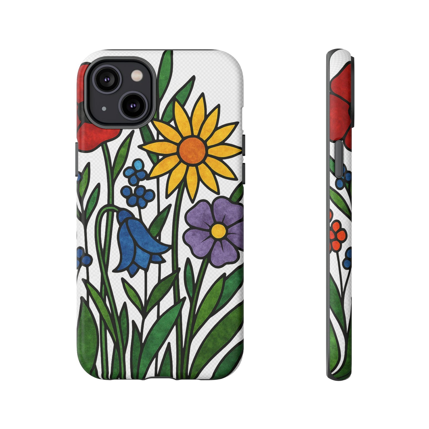 Floral Phone Case, Vibrant Flower Design, Tough Protection, Gift for Nature Lovers, Spring Decor