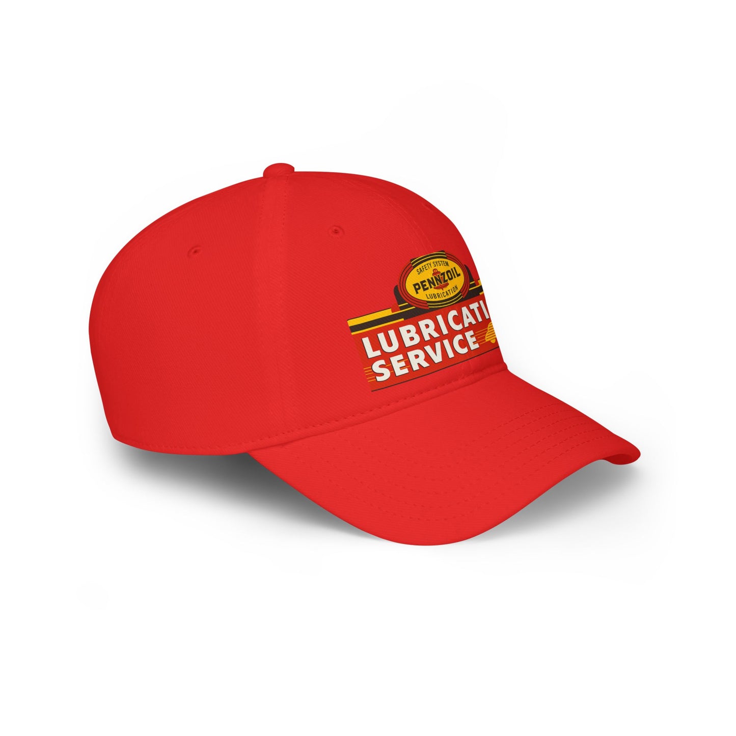 Vintage Lubrication Service Baseball Cap, Classic Red Cap, Automotive Hat, Gift for Car Lovers, Father's Day Accessory