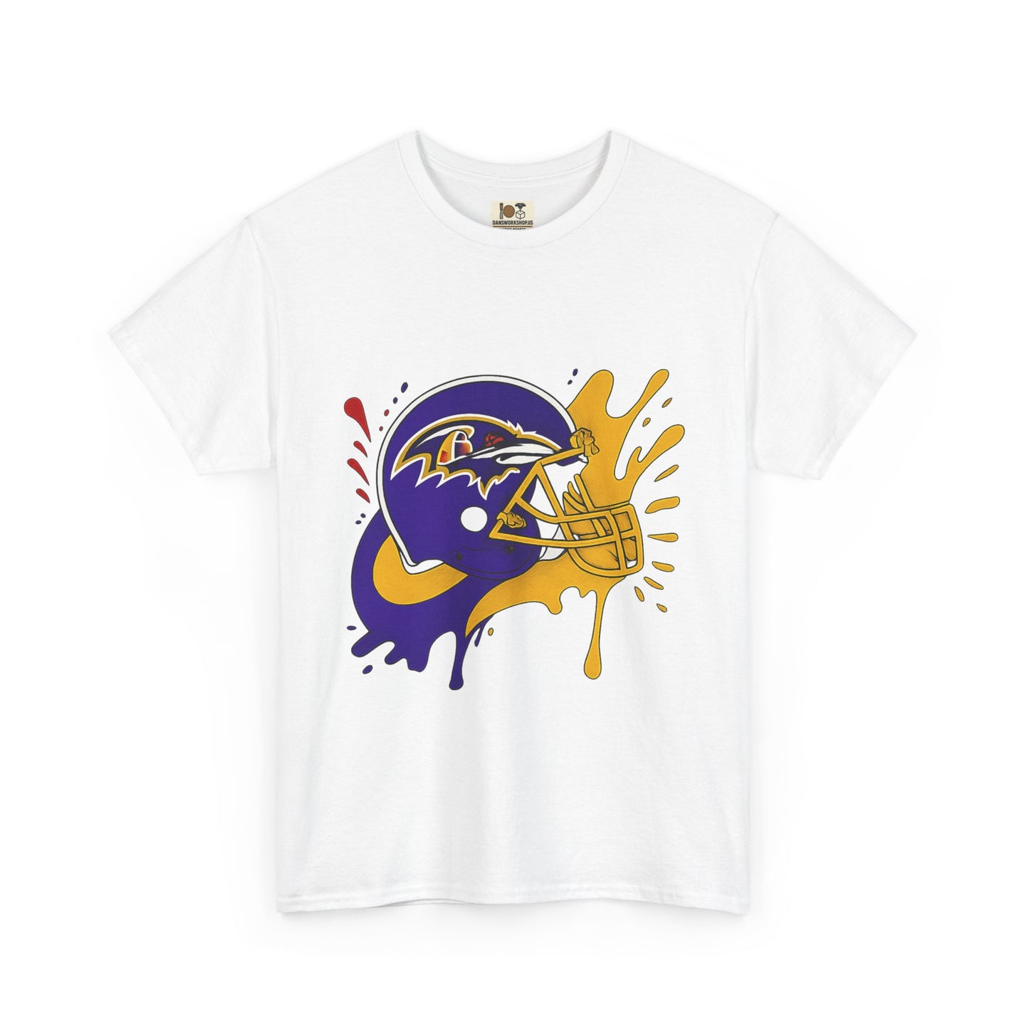 Baltimore Ravens Paint Splash Unisex Heavy Cotton Tee, Sports T-shirt, Football Fan Gift, Game Day Apparel, Team Pride Shirt