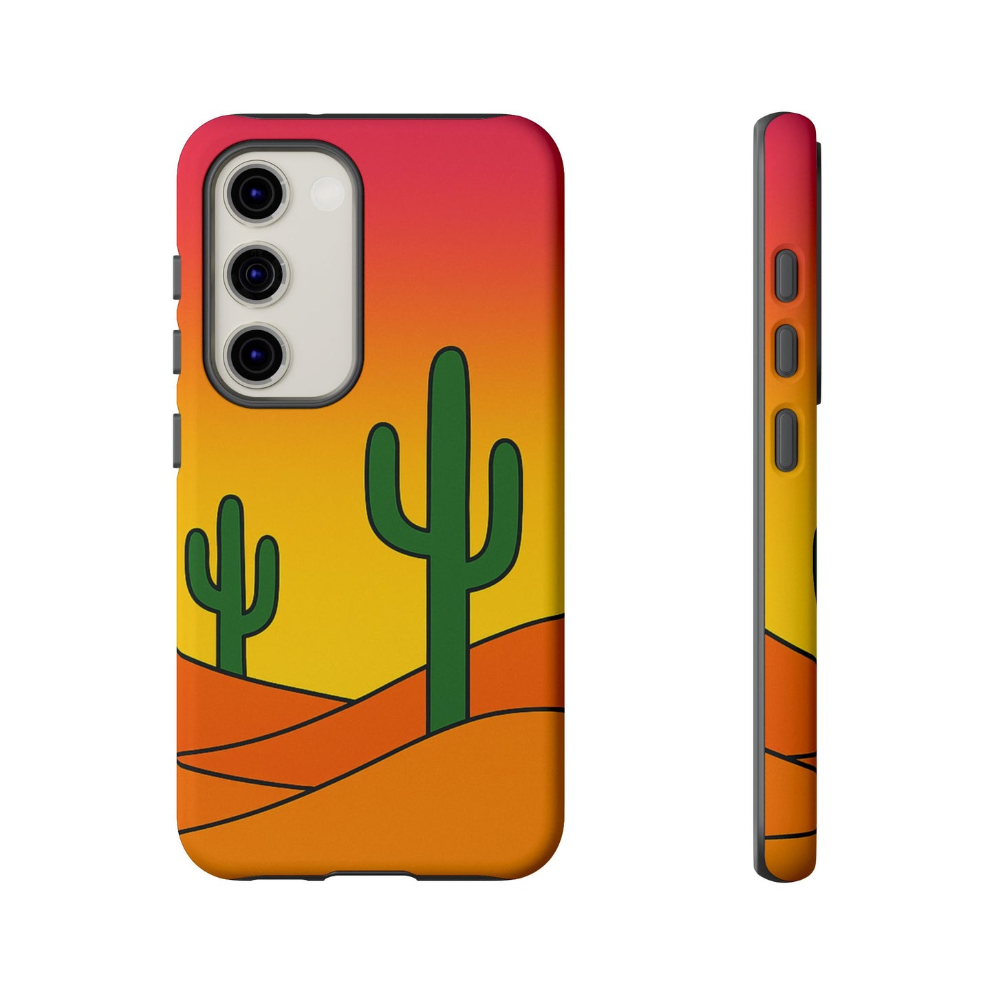 Desert Vibes Phone Case, Tough Cases, Cactus Design, Colorful Phone Cover, Summer Aesthetic, Unique Gift Idea