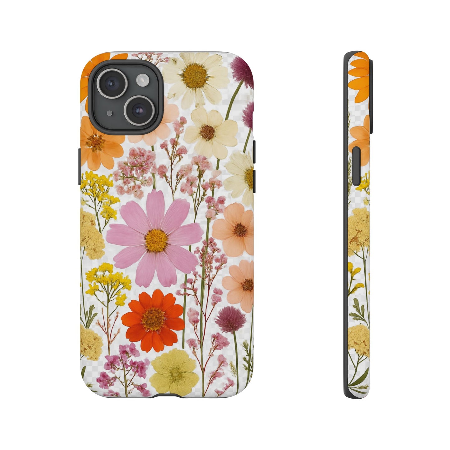 Floral Phone Case - Tough Cases, Stylish Protective Cover, Flower Design, Trendy Gift, Nature Lover Accessory, DRIED FLOWERS