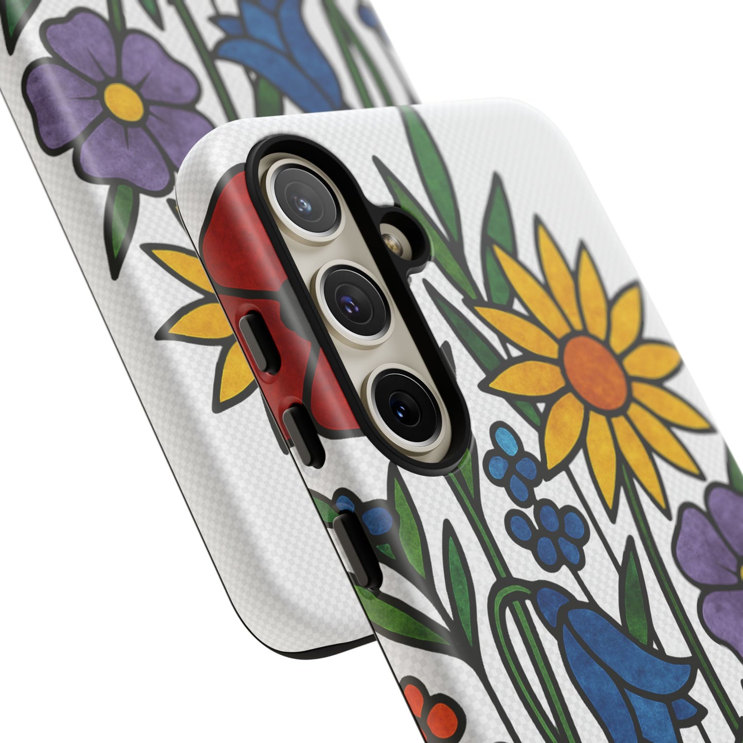 Floral Phone Case, Vibrant Flower Design, Tough Protection, Gift for Nature Lovers, Spring Decor