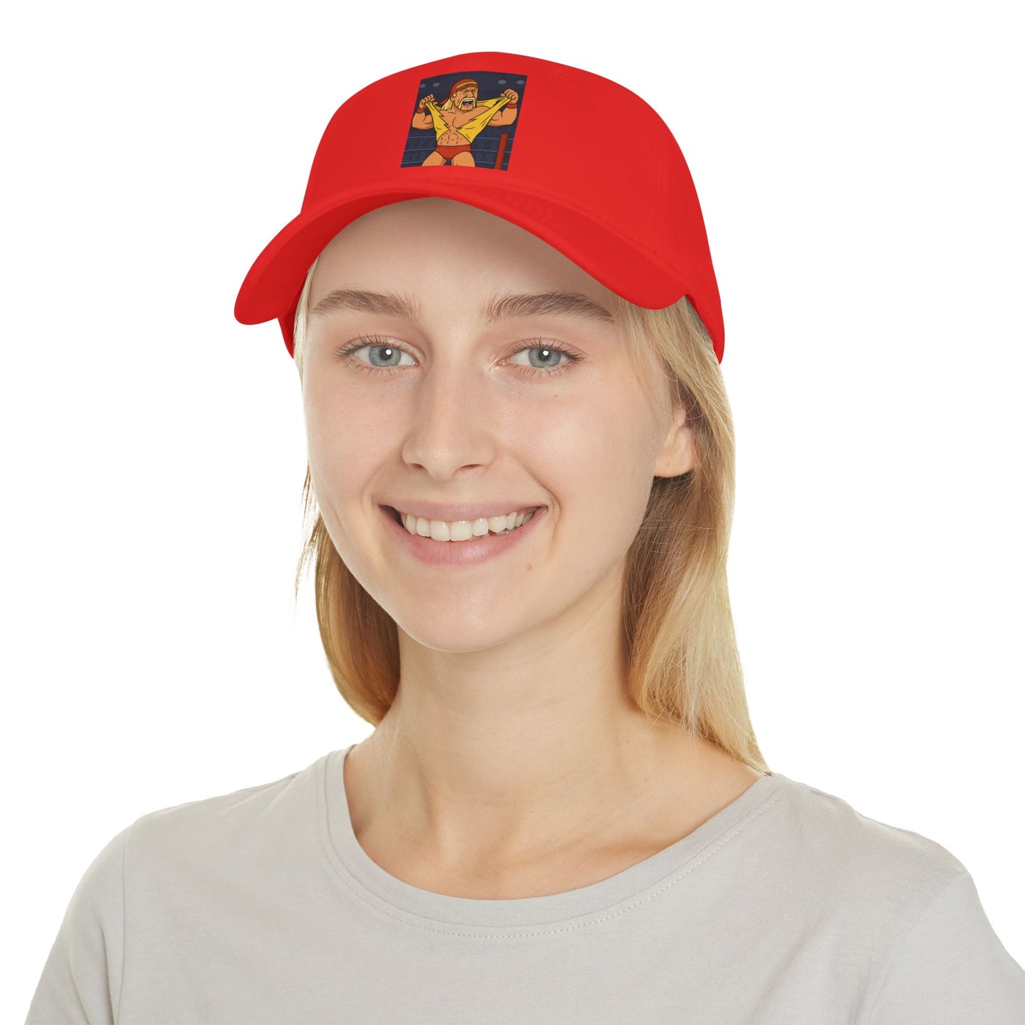 Vibrant Wrestling Cap, Fun Low Profile Baseball Cap for Sports Fans, Gift for Wrestlers, Birthday, Casual Wear, Unique Summer Hat, hulk hogan