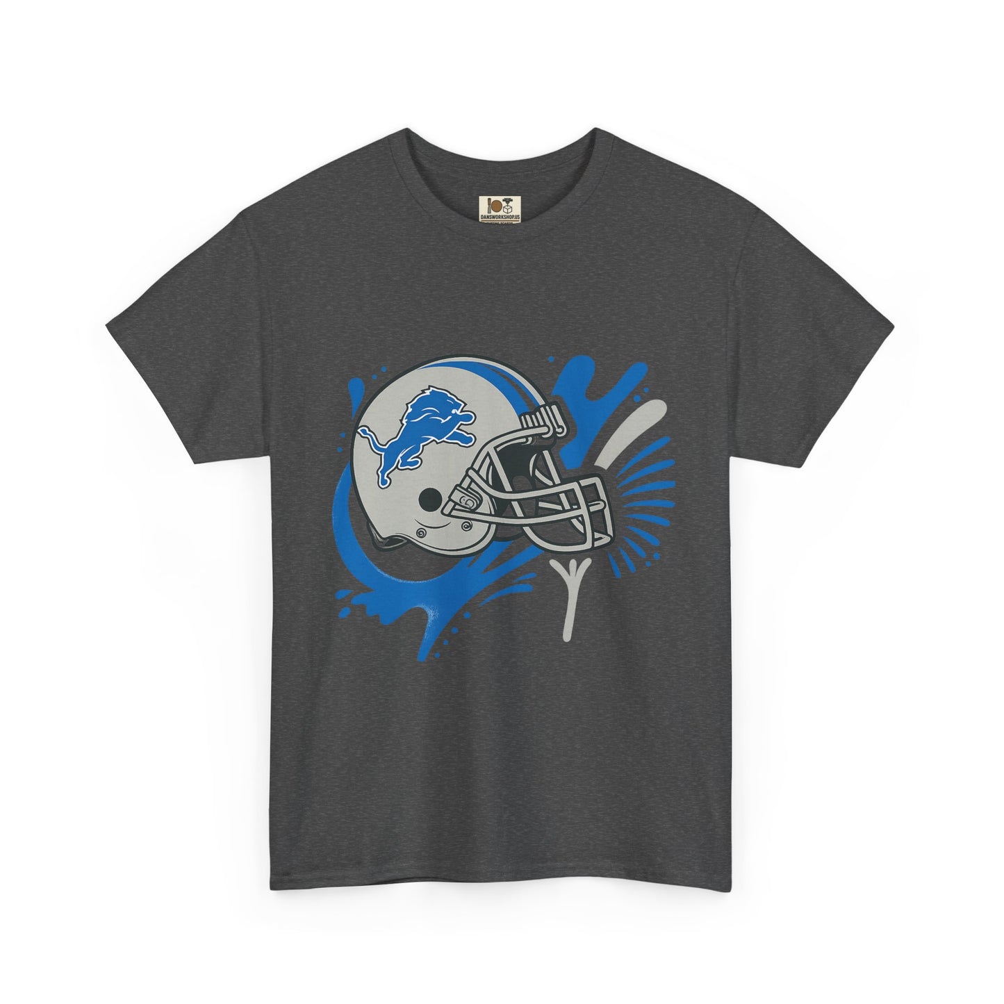 Detroit Lions Fan Heavy Cotton Tee, Sports Apparel, Gift for Gamers, Casual Wear, Team Spirit Shirt