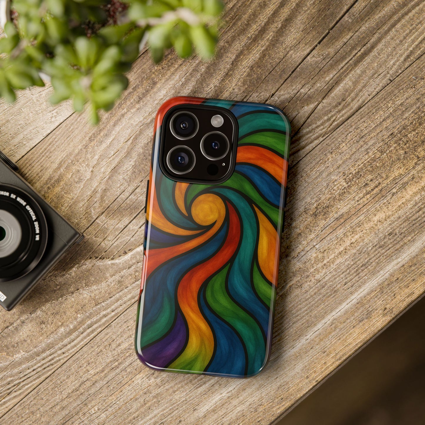 Colorful Swirl Phone Case | Tough Cases, Vibrant Design, Gift for Art Lovers, Funky Case, Unique Phone Accessories