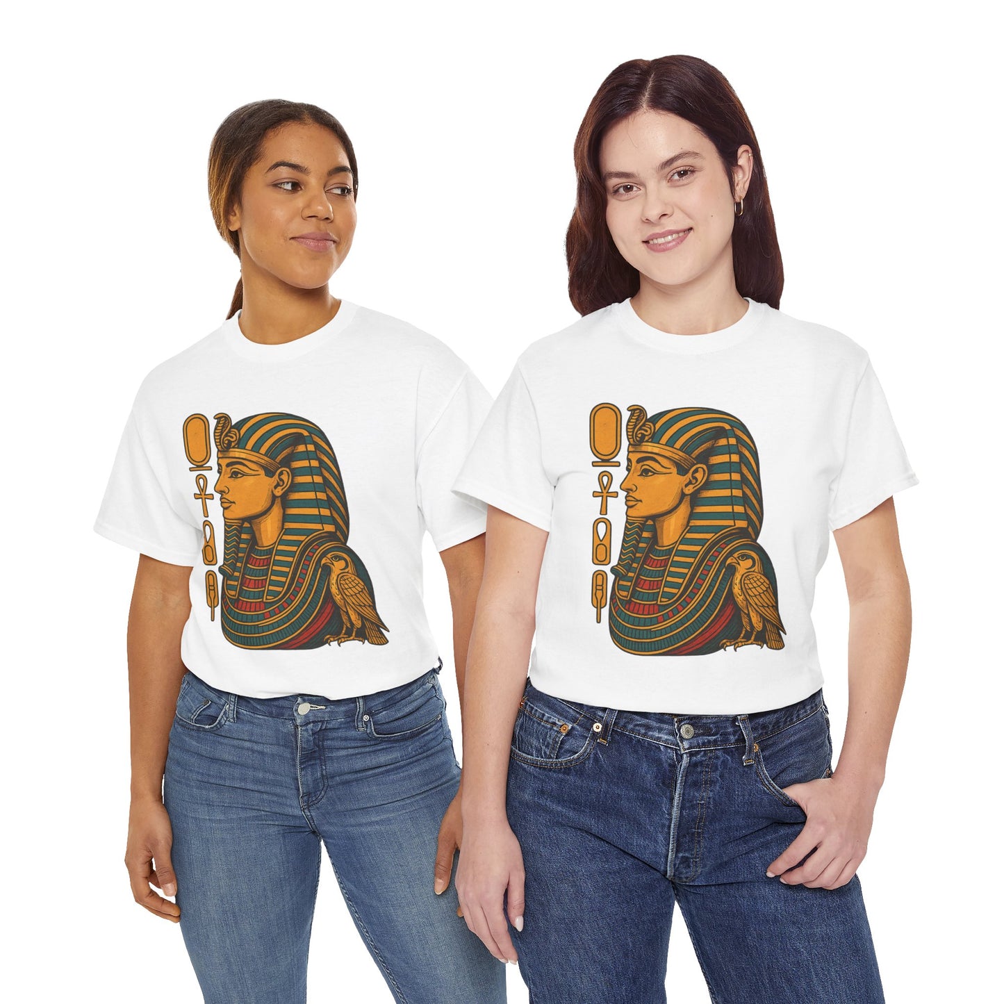 Egyptian Queen Graphic Tee, Vintage Egyptian Art, Unisex Cotton Shirt, Gift for History Lovers, Unique Costume Tee