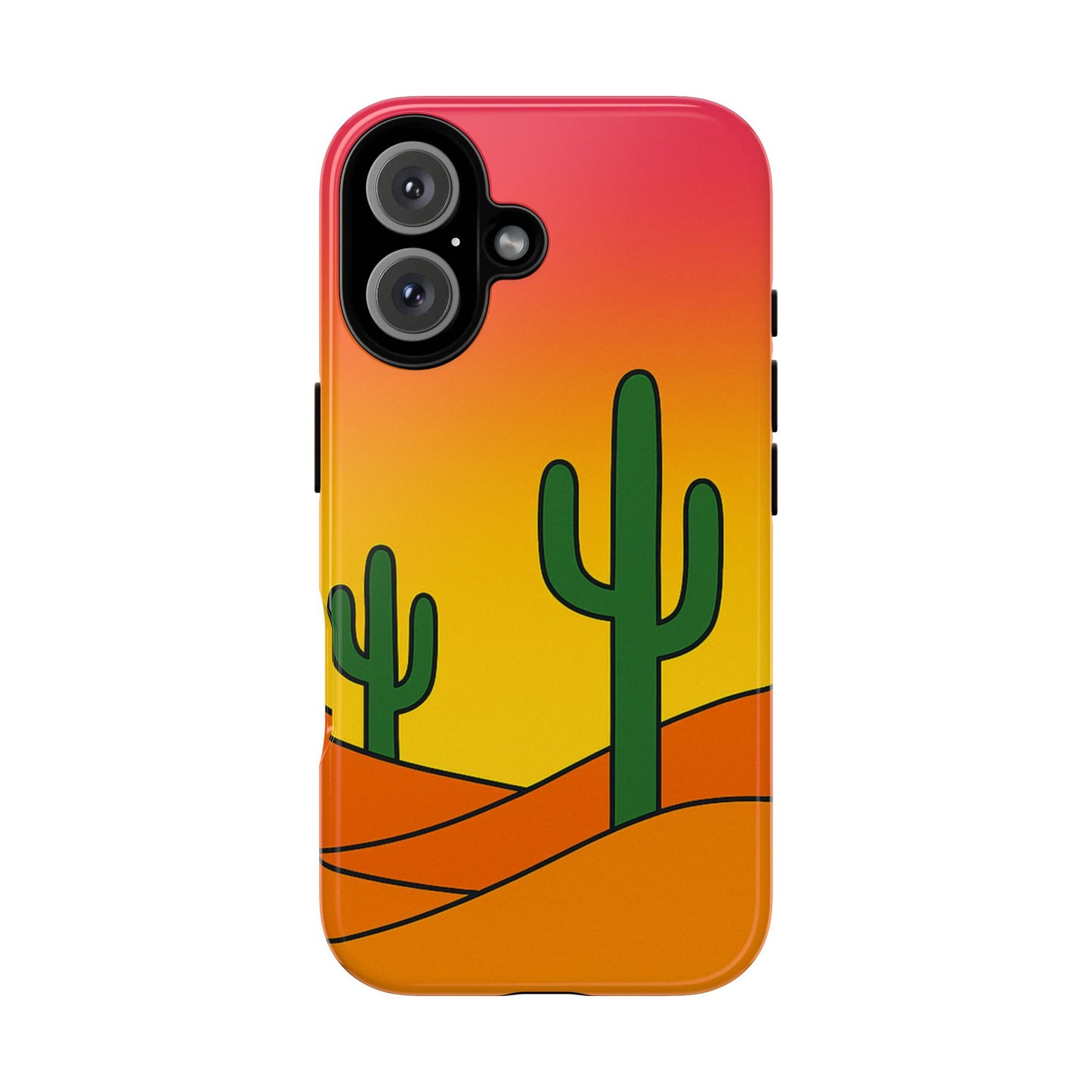 Desert Vibes Phone Case, Tough Cases, Cactus Design, Colorful Phone Cover, Summer Aesthetic, Unique Gift Idea