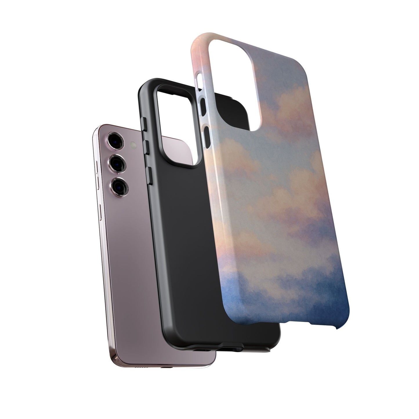 Sky Blue Cloud Phone Case, Tough Phone Cover, Aesthetic Cell Phone Accessory, Gift for Teen, Trendy Tech Protection
