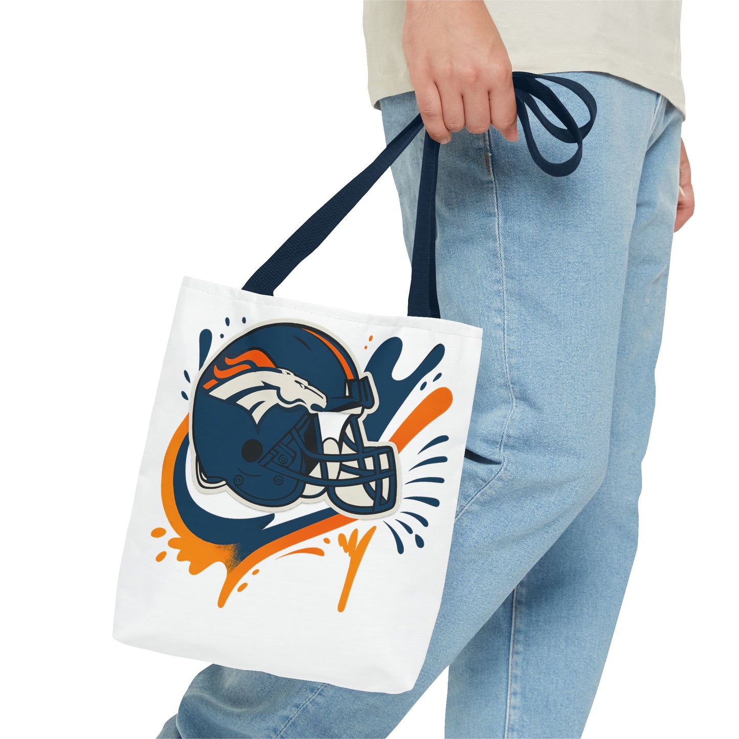 Denver Broncos Sports Tote Bag, Game Day Tote, Football Fan Gift, NFL Accessories, Team Spirit Bag, AOP Design